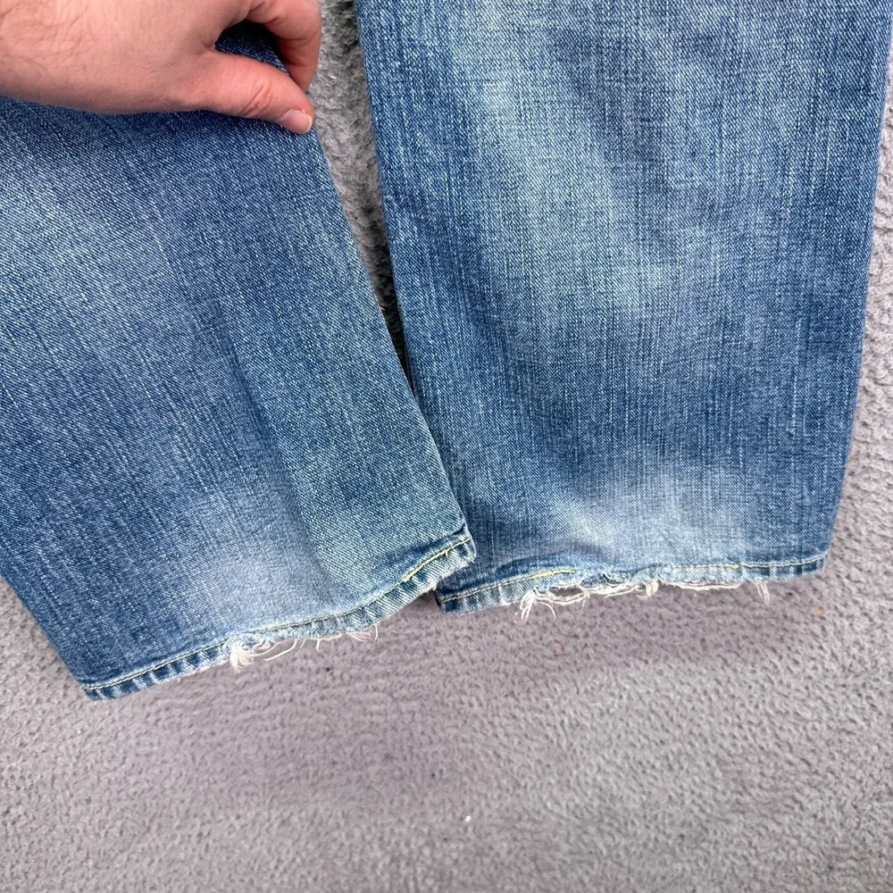 American Eagle Jeans Mens 30x32 Blue Bootcut Distressed Preppy Classic Indie Y2K